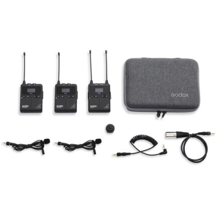 GODOX WMicS1 Kit 2 TWO PERSON CAMERA MOUNT WIRELESS OMNI LAVAIER MICROPHONE FOR MIRRORLESS/DSLR CAMERA