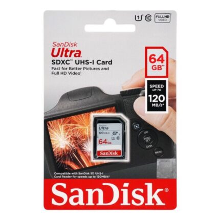 SANDISK SDHC MEMORY CARD 64GB 120MB/s ULTRA