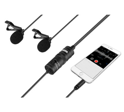 BOYA BY-M1DM DUAL LAVALIER MICROPHONE