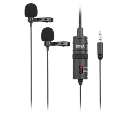 BOYA BY-M1DM DUAL LAVALIER MICROPHONE