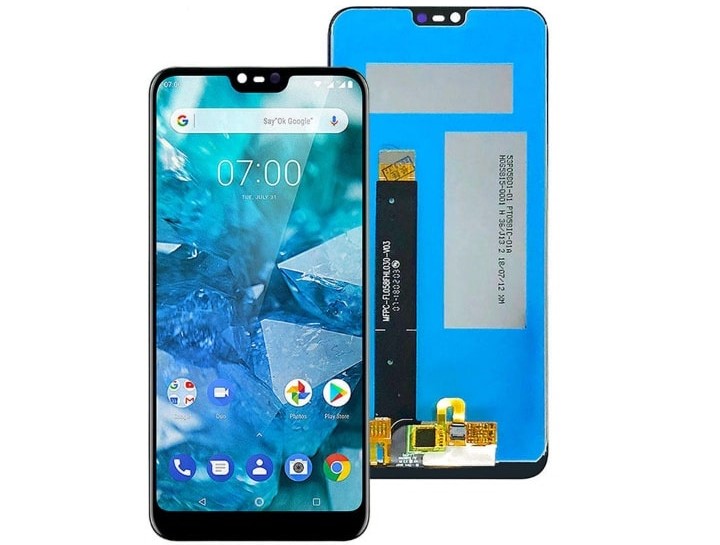 Nokia-7.1-LCD-Panel-Price-In-Pakistan-2 IPS LCD de type HDR10 Dimensions : 5.84 pouces x 85,1 cm² (R : 79,9 % pour l'écran par rapport au corps) Résolution : ratio 19:9, 1080 x 2280 pixels (environ 432 ppi de densité). Protection Corning Gorilla Glass 3
