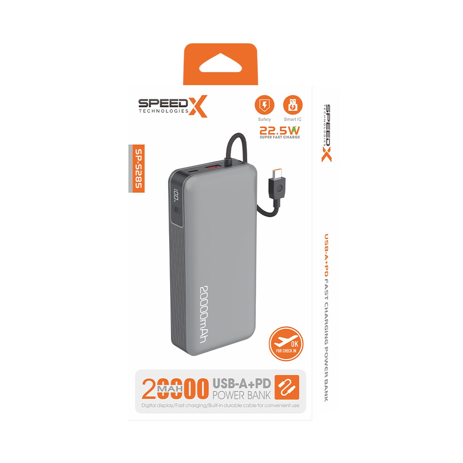 31755944274 SPEEDX Sp-s285 22.5w 20000mah Super Fast Charging POWER PANK